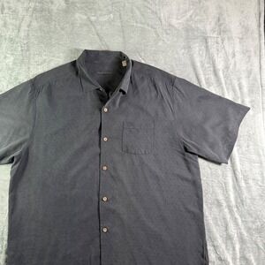 Tommy Bahama Island Fly The Reel Deal Silk Button Down Camp Shirt Embroidered XL